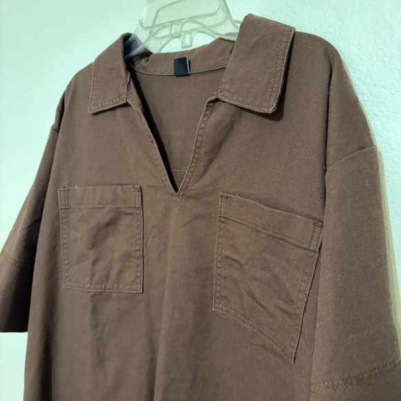 Brown Denim Dress - Picture 2 of 5